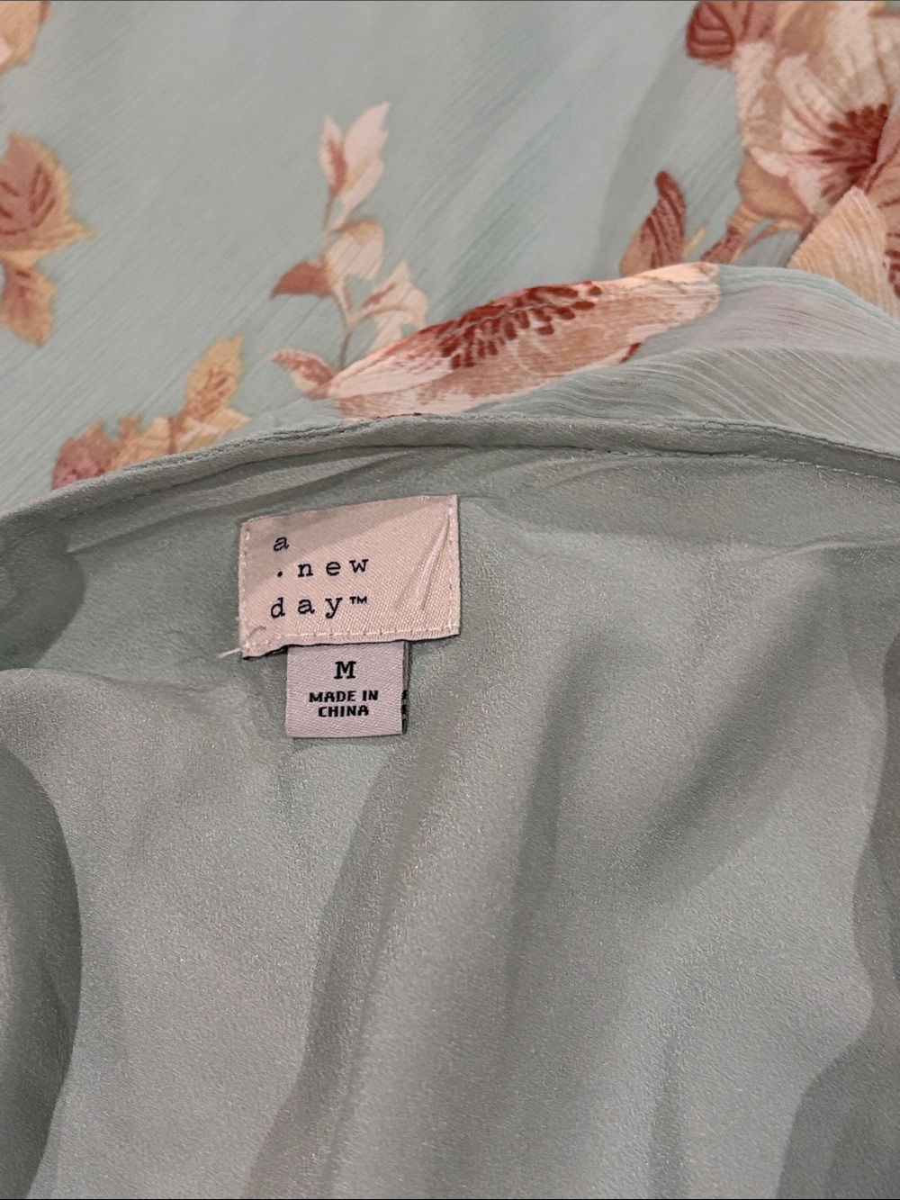 a new day Mint Blue Floral Ruffle Maxi Dress - Picture 6 of 7